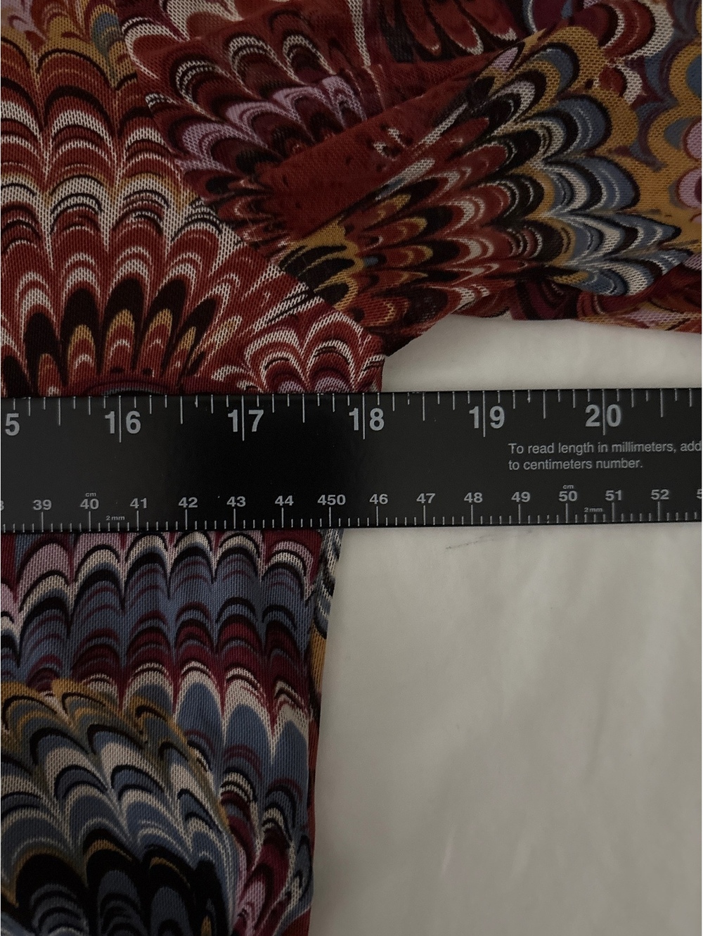 Marbled Knit Ruffleneck Top M - Picture 8 of 8